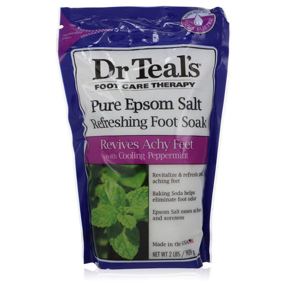 Dr Teal's Foot Care Therapy Refreshing Foot Soak by Dr Teal's Pure Epsom Salt Refreshing Foot Soak (Cooling Peppermint) (Unisex) 32 oz for Men