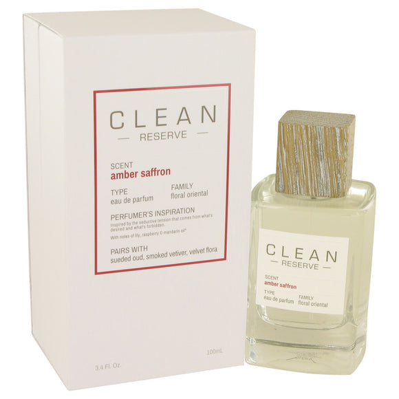 Clean Amber Saffron by Clean Eau De Parfum Spray (unboxed) 3.4 oz for Women