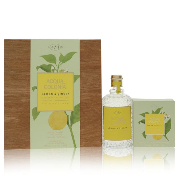 4711 ACQUA COLONIA Lemon & Ginger by 4711 Gift Set -- 5.7 oz Eau de Cologne Splash & Spray + 3.5 oz Aroma Soap for Women