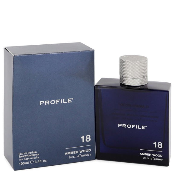 18 Amber Wood by Profile Eau De Parfum Spray (unboxed) 3.4 oz for Men