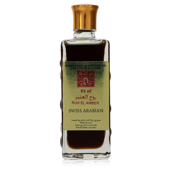 Ruh El Amber by Swiss Arabian Concentrated Perfume Oil Free From Alcohol (Unisex )unboxed 3.2 oz for Women