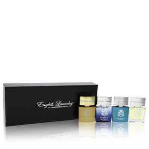 Oxford Bleu by English Laundry Gift Set -- Gift Set includes Notting Hill, Riviera, Oxford Bleu, and Arrogant, all in .68 oz Mini EDP Sprays for Men
