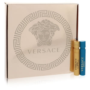 Versace Eros by Versace Gift Set -- .03 Mini EDP in Versace Eros Pour Femme + .03 Mini EDT in Versace Eros for Men