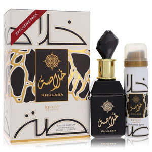 La Muse Orientals Khulasa by La Muse Gift Set -- 2.7 oz Eau De Parfum Spray + 1.7 oz Perfumed Spray for Men