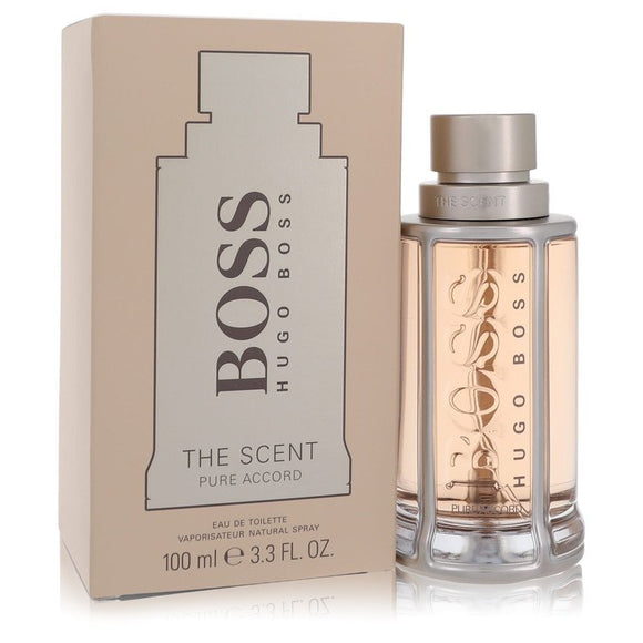 Boss The Scent Pure Accord by Hugo Boss Eau De Toilette Spray (Unboxed) 3.3 oz for Men