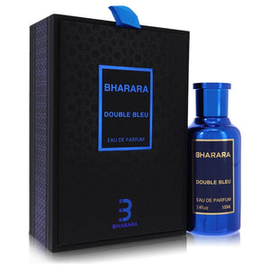 Bharara Double Bleu by Bharara Beauty Eau De Parfum Spray + Refillable Travel Spray (Unisex) 3.4 oz for Men