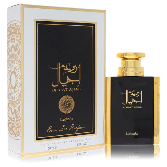 Lattafa Rouat Ajial by Lattafa Eau De Parfum Spray (Unisex) 3.4 oz for Women